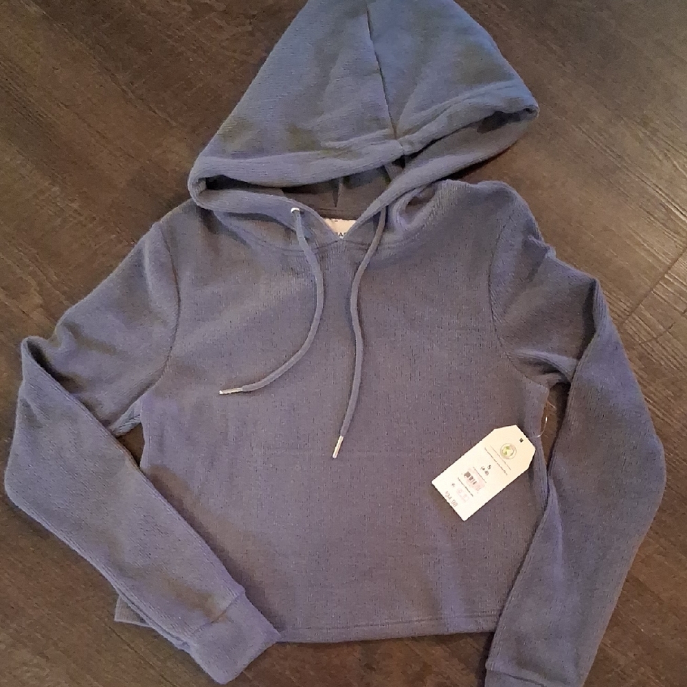 No Boundaries Cozy Blue Women's Cropped Hoodie